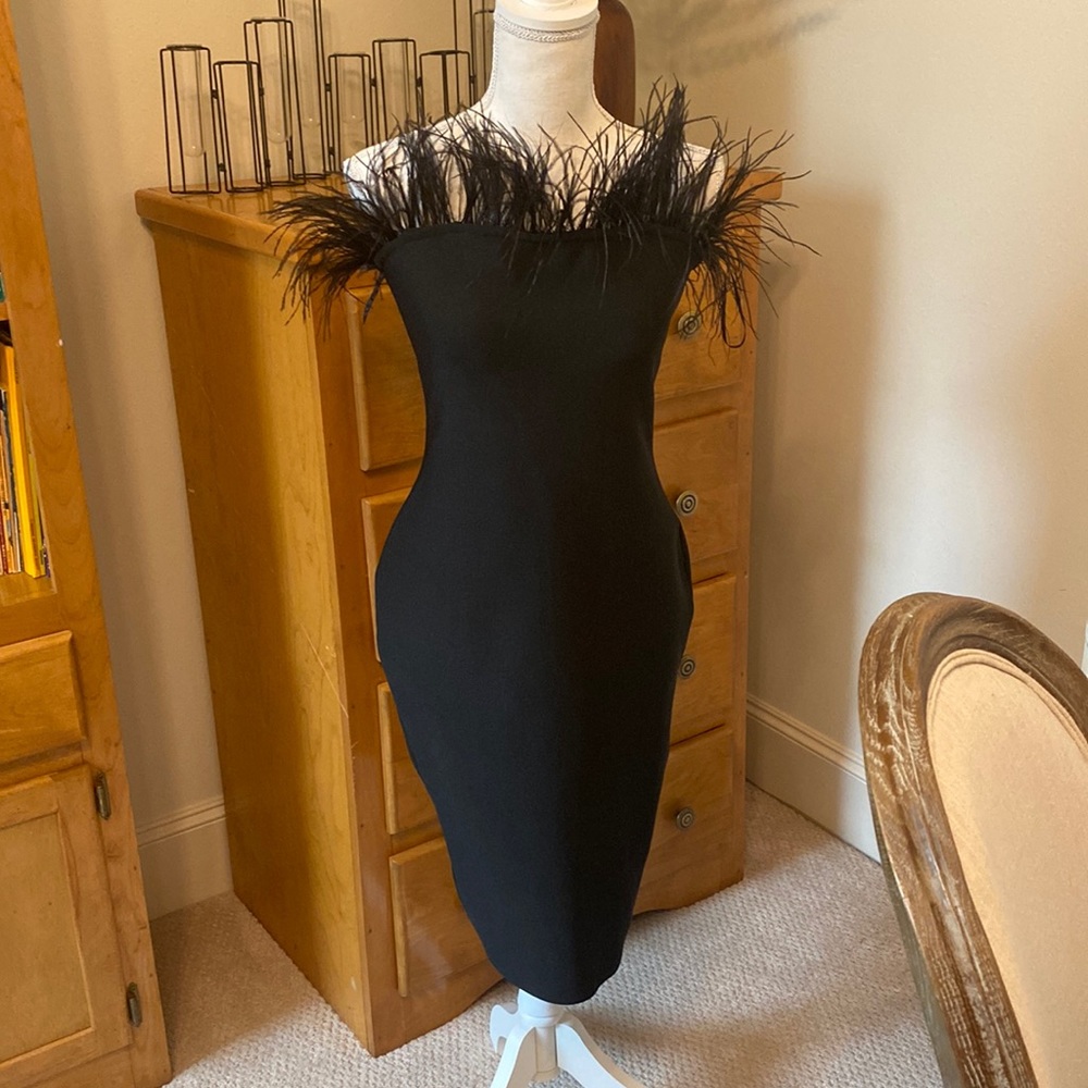 Cocktail feather dress
